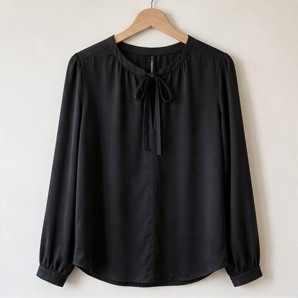 Ivory Tie Neck Blouse